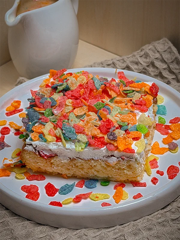 Fruity Pebbles MilK Cake